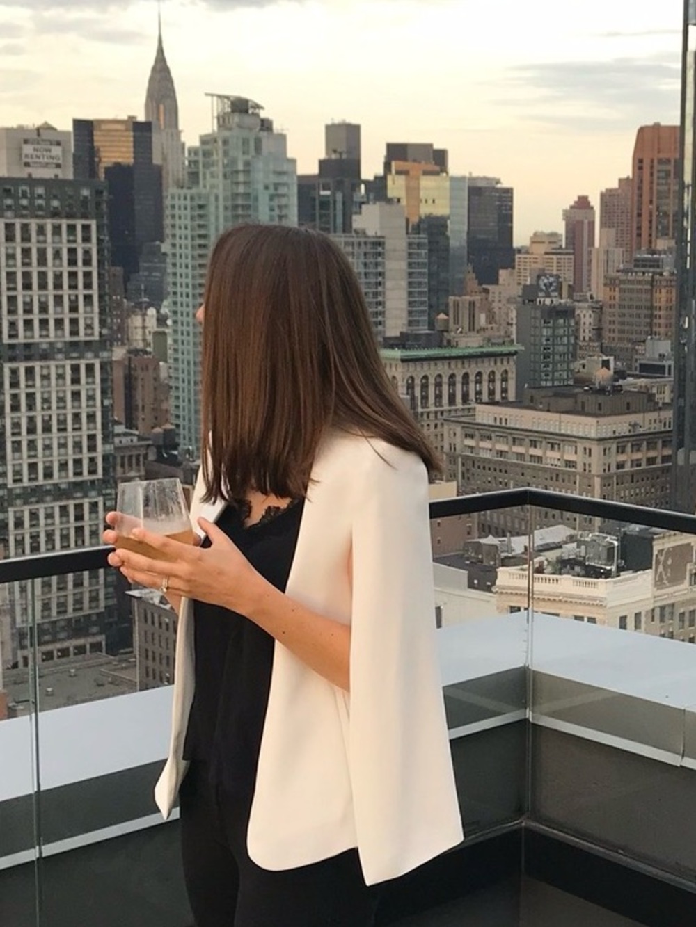 Zara Woman Structure White Blazer/Cape